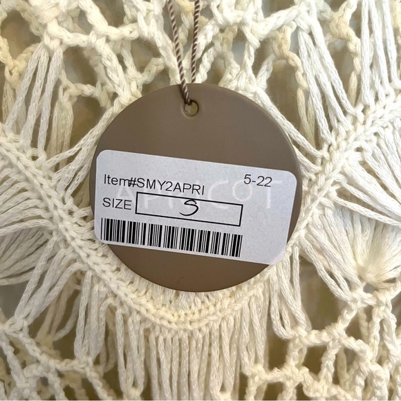 Apricot White Crochet Top with Tassels BNWT - Picture 6 of 6